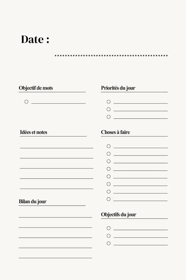Agenda - Page - Plume de Séléné